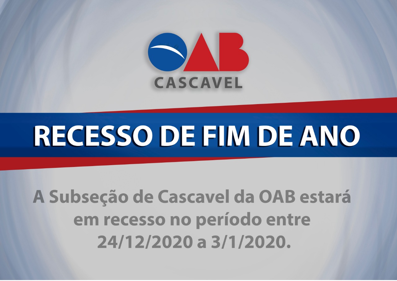 RECESSO DE FIM DE ANO